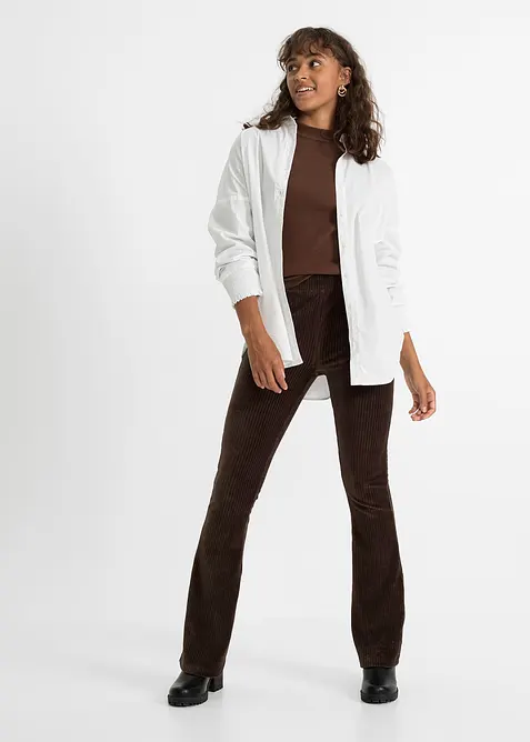 Leggings svasati effetto velluto, bonprix