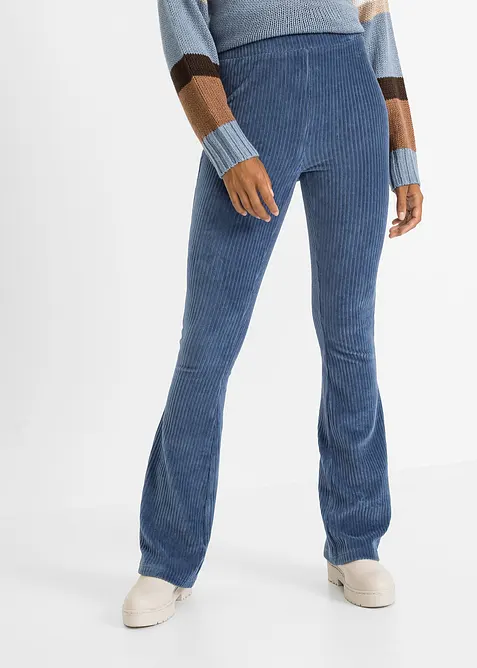 Leggings svasati effetto velluto, bonprix