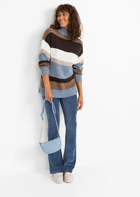 Leggings svasati effetto velluto, bonprix