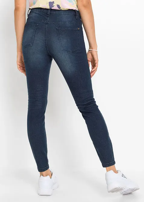 Jeans skinny cropped, vita media, bonprix