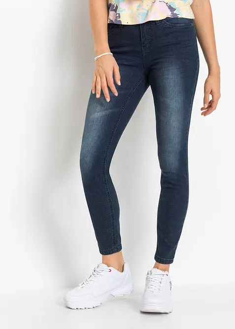 Jeans skinny cropped, vita media, bonprix