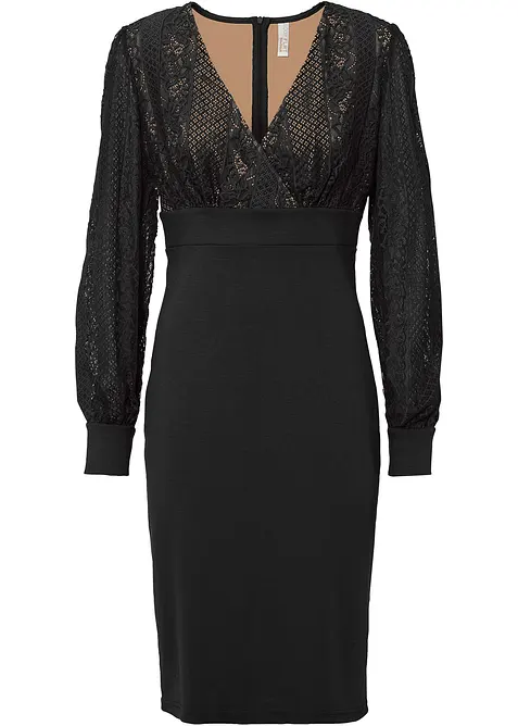 Abito con pizzo che valorizza la silhouette, bonprix