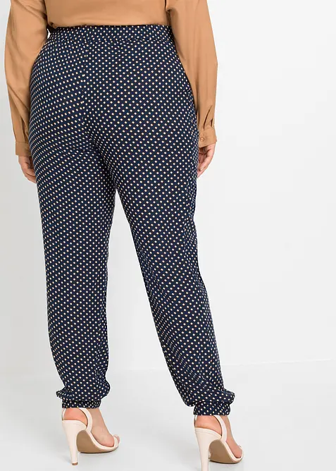 Pantaloni in pura viscosa con elastico in vita, bonprix