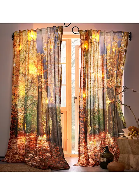 Tenda LED con stampa autunnale (pacco da 1), bonprix