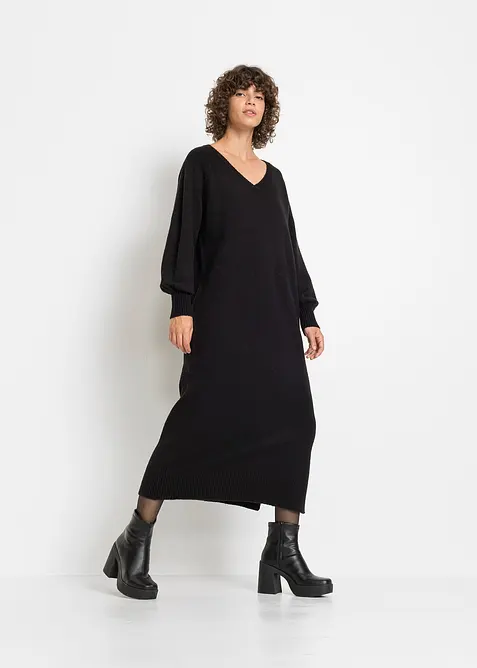 Abito midi in maglia oversize, bonprix