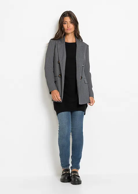 Maglione lungo in misto viscosa, bonprix