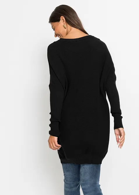 Maglione lungo in misto viscosa, bonprix
