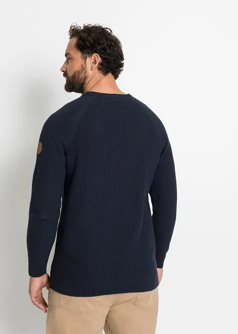 Maglione in filato grosso con cotone riciclato, bonprix