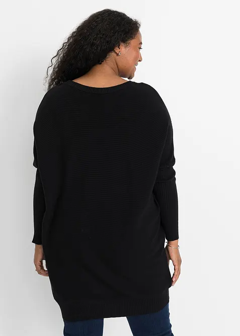 Maglione lungo in misto viscosa, bonprix