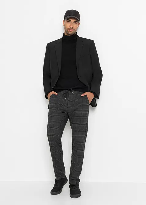 Pantaloni in simil lana con vita comoda, regular fit, bonprix