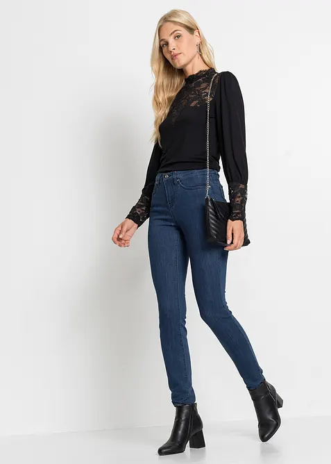 Maglia a maniche lunghe in misto viscosa, bonprix