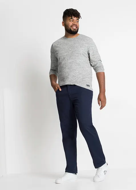 Maglia melange a manica lunga in misto cotone (pacco da 3), bonprix