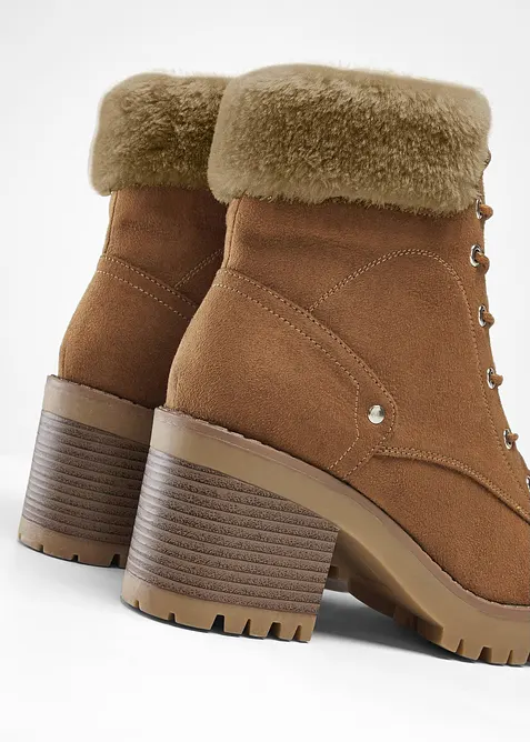 Stivaletti stringati foderati, bonprix