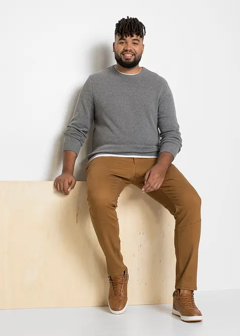 Maglione in filato fine con cotone riciclato, bonprix