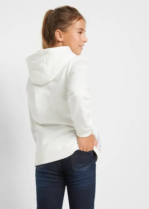 Felpa con cappuccio in puro cotone biologico, bonprix