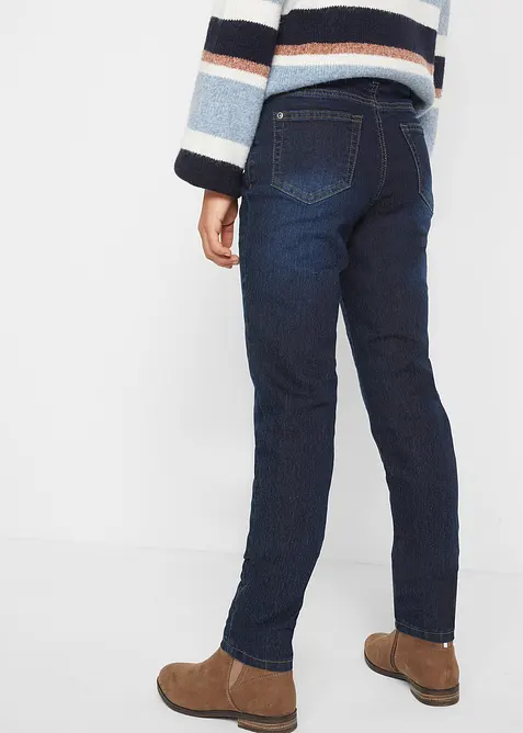 Jeans termici con fodera di jersey, vita media, bonprix