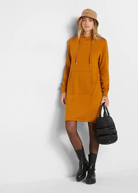Abito in felpa di misto cotone, bonprix