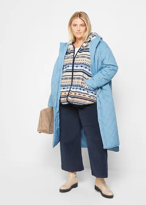 Giacca in pile norvegese con cappuccio, bonprix