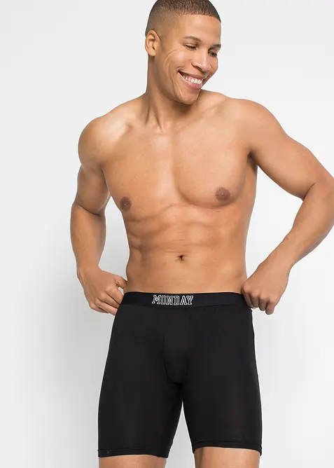 Boxer lunghi aderenti con cotone (pacco da 7), bonprix