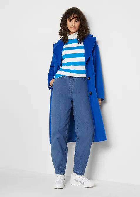 Mom jeans con cinta comoda, vita alta, bonprix