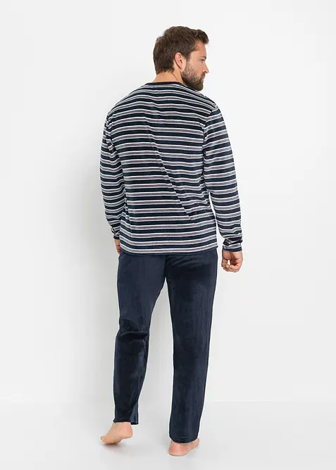 Pigiama in ciniglia morbida a maniche lunghe, bonprix