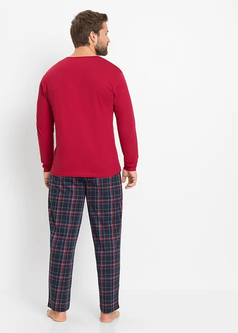 Pigiama in puro cotone biologico con maniche lunghe, bonprix