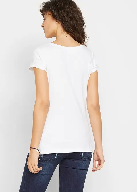 Maglia basic pr&eacute;maman in cotone biologico (pacco da 2), bonprix