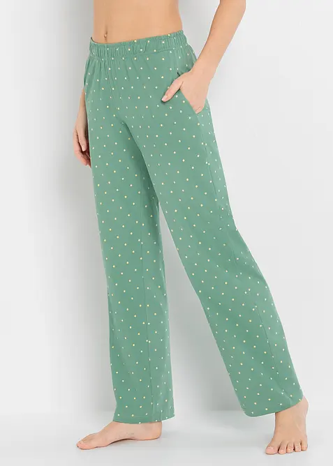 Pantaloni da pigiama lunghi in puro cotone (pacco da 2), bonprix