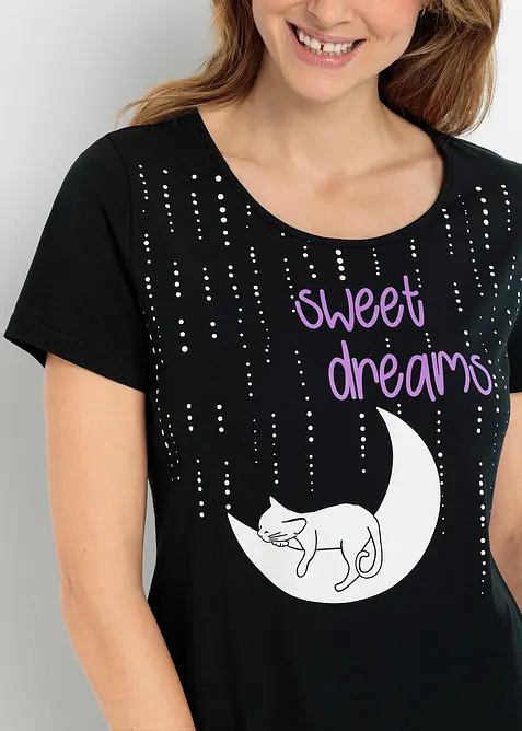 Camicia da notte corta in puro cotone biologico, bonprix