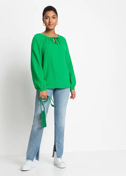 Blusa in mussola vaporosa, bonprix