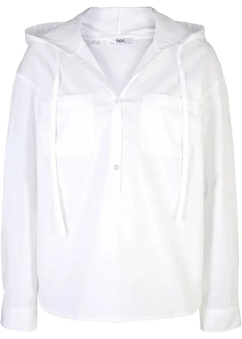 Blusa con cappuccio in puro cotone biologico, bonprix