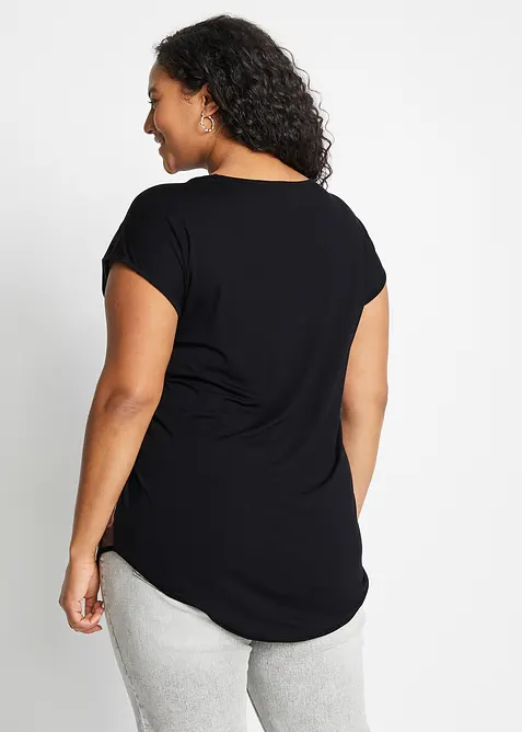 Maglia stampata in misto viscosa morbido, bonprix