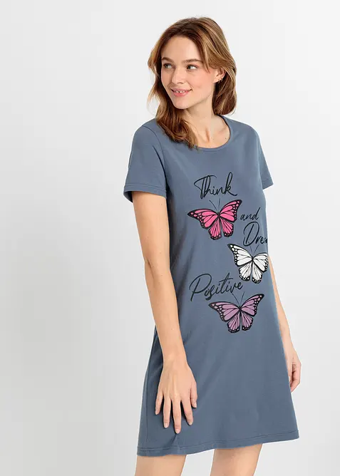 Camicia da notte  corta in puro cotone biologico, bonprix