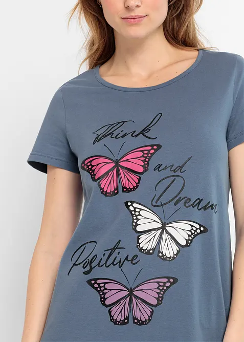 Camicia da notte  corta in puro cotone biologico, bonprix