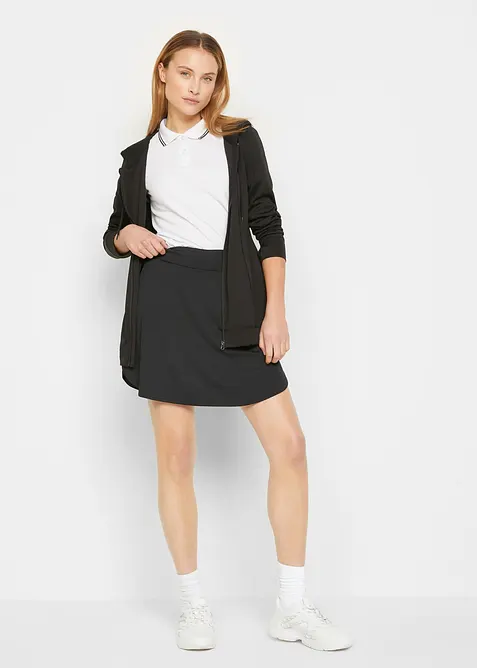Gonna per sport con pantaloncini integrati, ad asciugatura rapida, bonprix