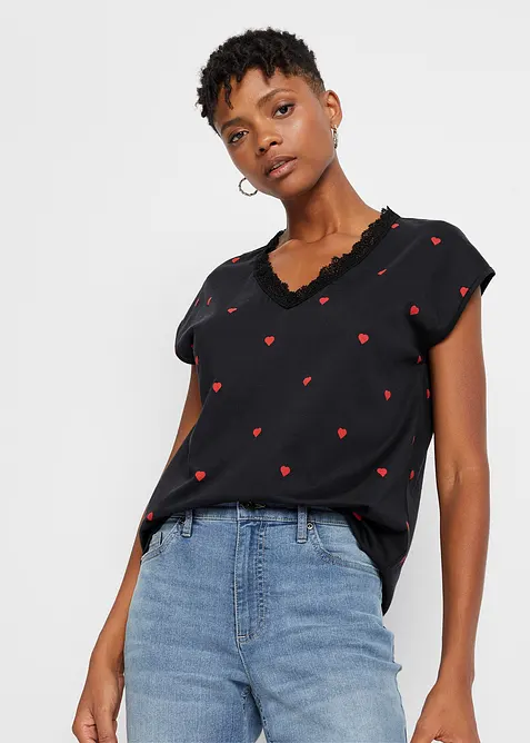 Maglia fantasia in puro cotone, bonprix