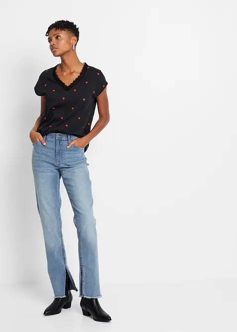 Maglia fantasia in puro cotone, bonprix