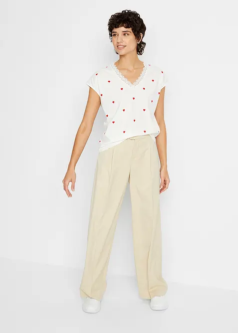 Maglia fantasia in puro cotone, bonprix