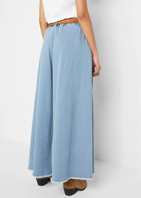 Gonna pantalone in jeans, wide leg, bonprix
