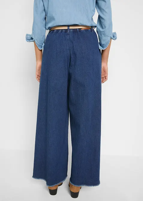 Gonna pantalone in jeans, wide leg, bonprix