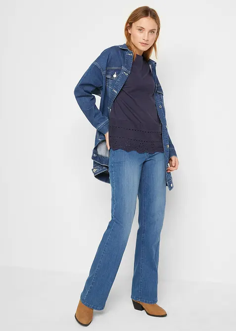 Jeans elasticizzati straight, vita alta, bonprix