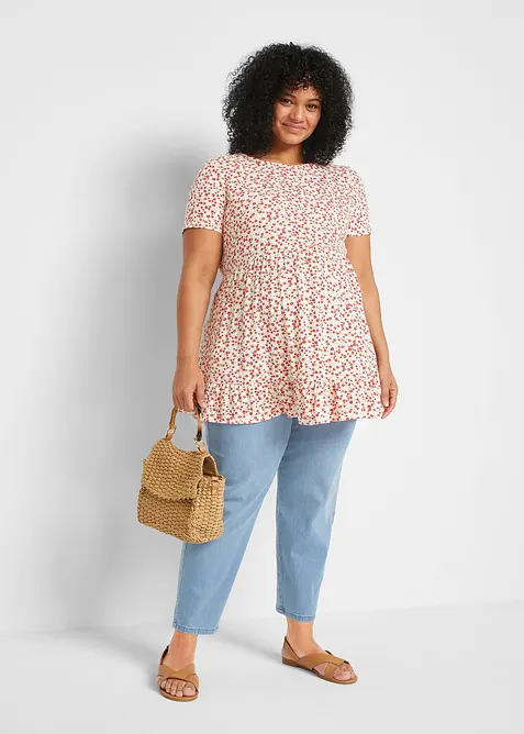 Jeans prémaman a gamba affusolata in cotone elasticizzato, bonprix