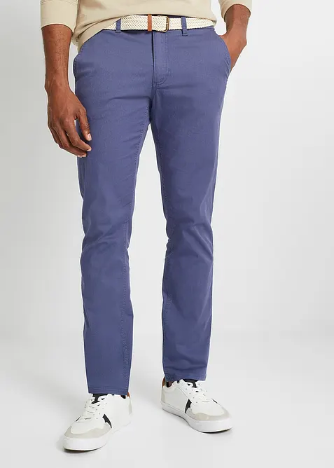 Pantaloni chino comodi in vita con cintura regular fit, straight, bonprix