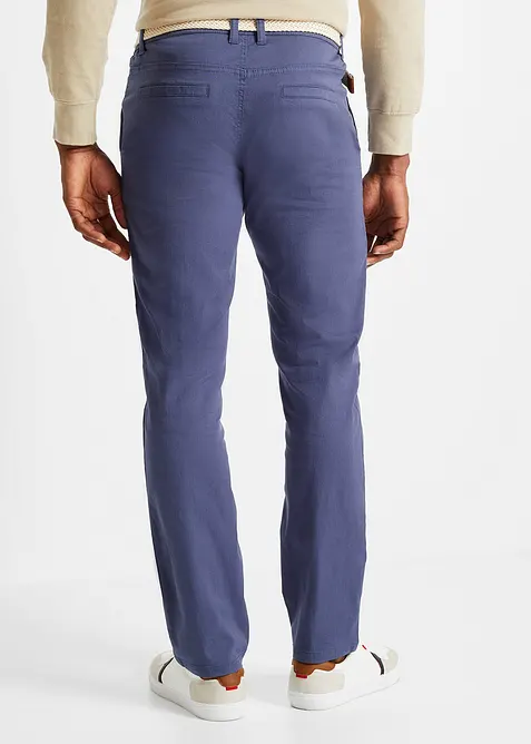 Pantaloni chino comodi in vita con cintura regular fit, straight, bonprix