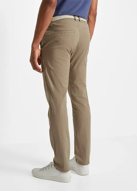 Pantaloni chino comodi in vita con cintura regular fit, straight, bonprix