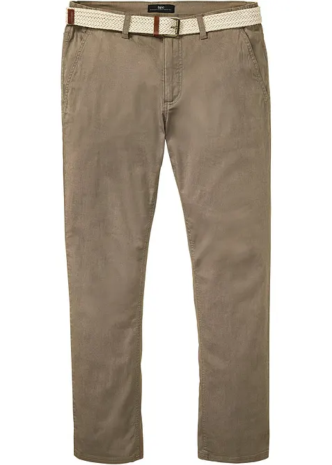Pantaloni chino comodi in vita con cintura regular fit, straight, bonprix