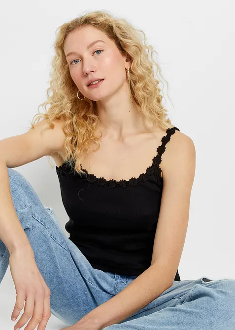 Top a costine in puro cotone (pacco da 2), bonprix