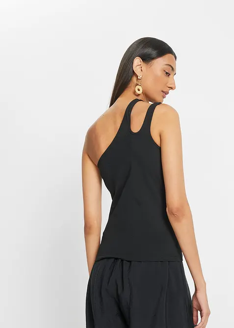 Top con cut-out in cotone biologico, bonprix