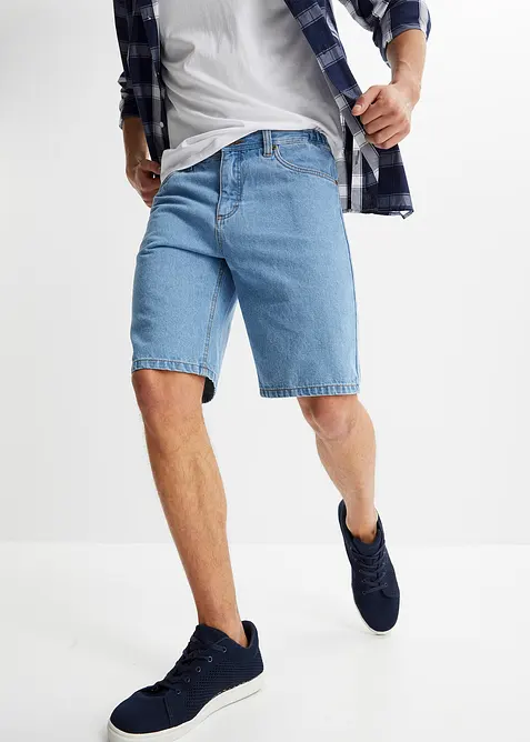 Bermuda in jeans con girovita elasticizzato, classic fit, bonprix