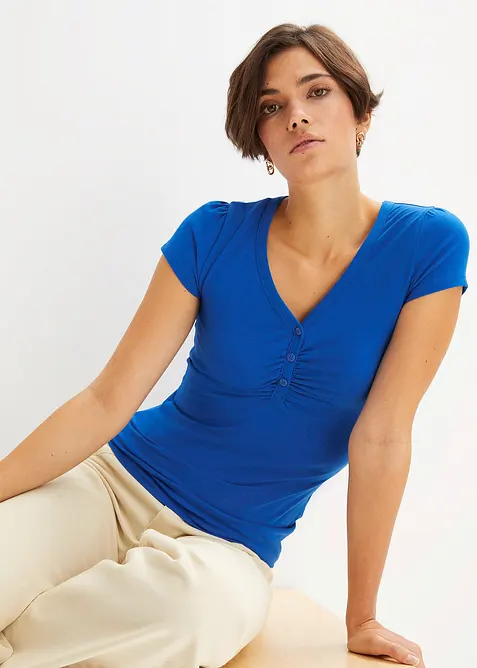 Maglia con bottoni e cotone biologico, bonprix